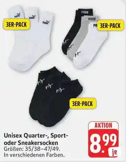 Marktkauf Unisex Quarter-, Sport- oder Sneakersocken Angebot