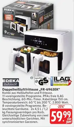 Marktkauf Doppelheißluftfritteuse FR-6963EK Angebot