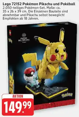 Marktkauf Lego 72152 Pokémon Pikachu und Pokéball Angebot