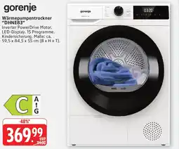 Marktkauf gorenje Wärmepumpentrockner DHNE83 Angebot