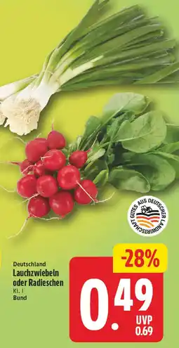 NP Discount Deutschland Lauchzwiebeln oder Radieschen Angebot