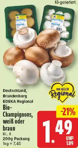 NP Discount EDEKA Regional Bio-Champignons Angebot