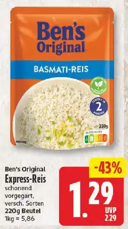 NP Discount Ben's Original Express-Reis Angebot