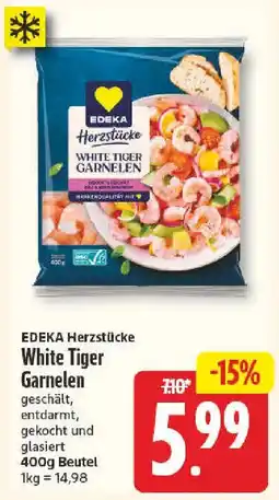 NP Discount EDEKA Herzstücke White Tiger Garnelen Angebot