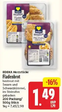 NP Discount EDEKA Herzstücke Fladenbrot Angebot