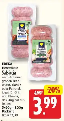 NP Discount EDEKA Herzstücke Salsiccia Angebot