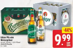 NP Discount Lübzer Pils oder Wernesgrüner Angebot
