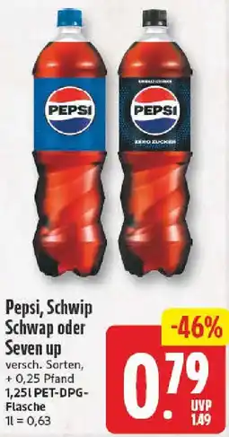 NP Discount Pepsi, Schwip Schwap oder Seven up Angebot