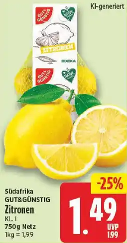 nah & gut GUT&GÜNSTIG Zitronen Angebot