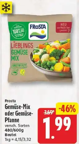 nah & gut Frosta Gemüse-Mix oder Gemüse Pfanne Angebot