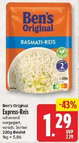 nah & gut Ben's Original Express-Reis Angebot