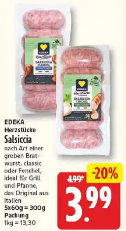 nah & gut EDEKA Herzstücke Salsiccias Angebot