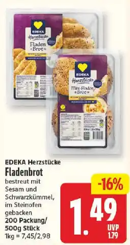 nah & gut EDEKA Herzstücke Fladenbrot Angebot