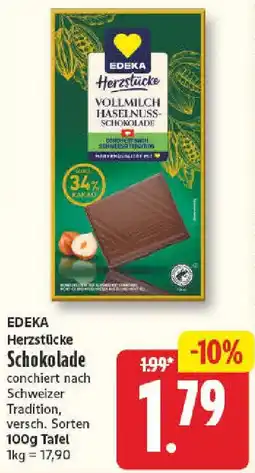nah & gut EDEKA Herzstücke Schokolade Angebot