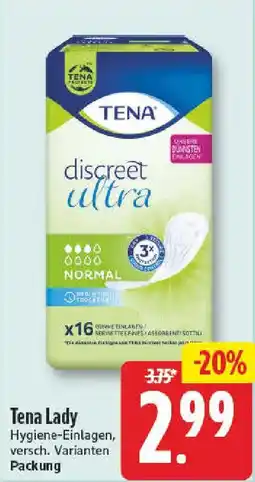 nah & gut Tena Lady Hygiene-Einlagen Angebot