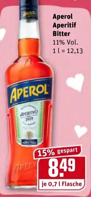 REWE Center Aperol Aperitif Bitter 0,7L Angebot