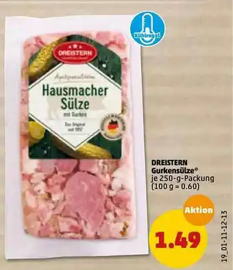 PENNY Dreistern Gurkensülze Angebot