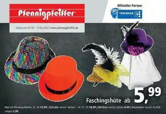 Pfennigpfeiffer Fraschingshüte Angebot