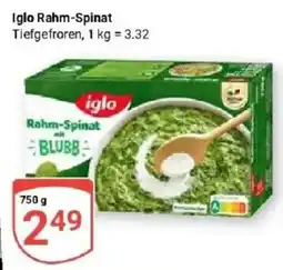 Globus iglo Rahm-Spinat Angebot