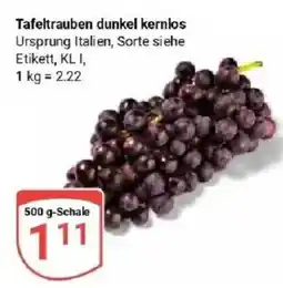 Globus Tafeltrauben dunkel kernlos Angebot