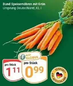 Globus Bund Speisemöhren mit Grün Angebot