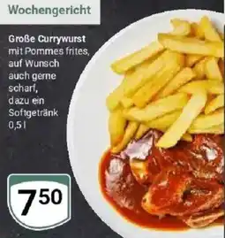 Globus Große Currywurst mit Pommes frites Angebot
