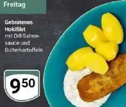 Globus Gebratenes Hokifilet mit Dill-Sahne-sauce und Butterkartoffeln Angebot
