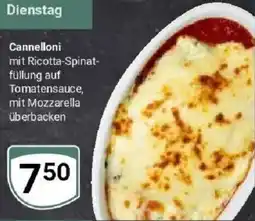 Globus Cannelloni mit Ricotta-Spinatfüllung auf Tomatensauce, mit Mozzarella überbacken Angebot