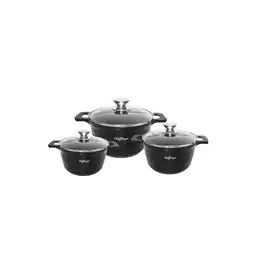Netto Marken-Discount 6-teiliges Kochtopfset mit Marmorbeschichtung, Induktionsgeeignet Angebot