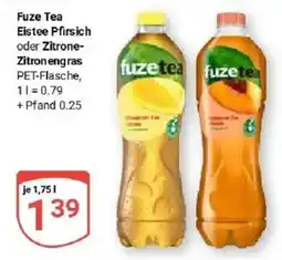 Globus Fuzetea Eistee Pfirsich oder Zitrone-Zitronengras Angebot