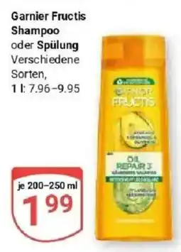 Globus Garnier Fructis Shampoo oder Spülung Angebot