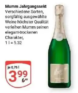 Globus Mumm Jahrgangssekt Angebot