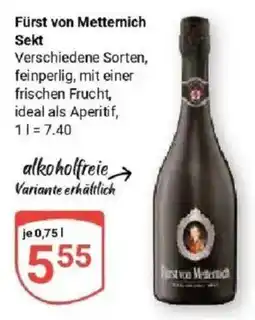 Globus Fürst von Mettemich Sekt Angebot