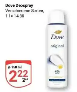 Globus Dove Deospray Angebot