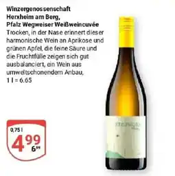 Globus Winzergenossenschaft Herxheim am Berg Wegweiser Weißweincuvée Angebot