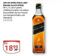 Globus Johnnie Walker Black Label Blended Scotch Whisky Angebot