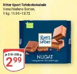 Globus Ritter Sport Tafelschokolade NUGAT Angebot