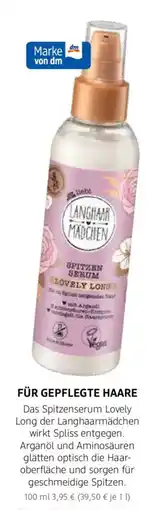 dm drogerie Langhaar Mädchen Spitzen Serum Lovely Long Angebot