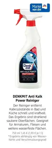 dm drogerie DENKMIT Anti Kalk Power Reiniger Angebot