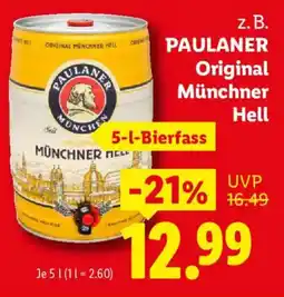 Lidl PAULANER Original Münchner Hell Angebot