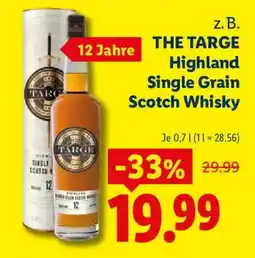 Lidl THE TARGE Highland Single Grain Scotch Whisky Angebot