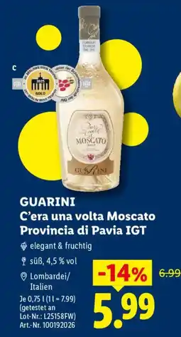Lidl GUARINI C'era una volta Moscato Angebot