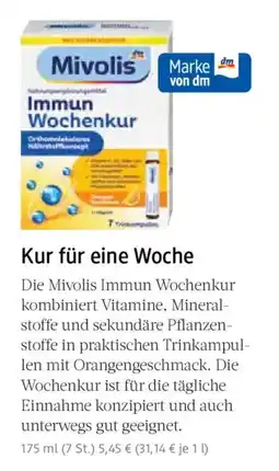 dm drogerie Mivolis Immun Wochenkur Angebot