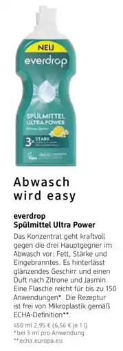 dm drogerie everdrop Spülmittel Ultra Power Angebot