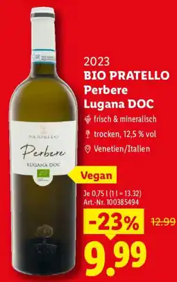 Lidl BIO PRATELLO Perbere Lugana DOC Angebot