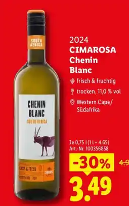 Lidl CIMAROSA Chenin Blanc Angebot