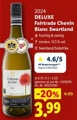 Lidl DELUXE Chenin Blanc Swartland Angebot