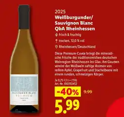 Lidl Weißburgunder/Sauvignon Blanc QbA Rheinhessen Angebot