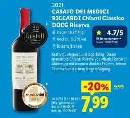 Lidl CASATO DEI MEDICI RICCARDI Chianti Classico DOCG Riserva Angebot