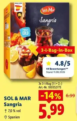 Lidl SOL & MAR Sangria Angebot
